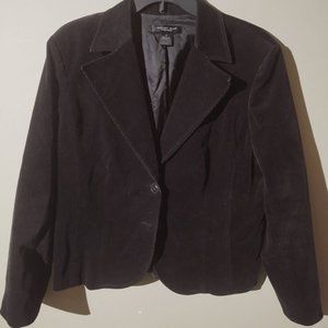 August Silk Black Corduroy Jacket Sz 14